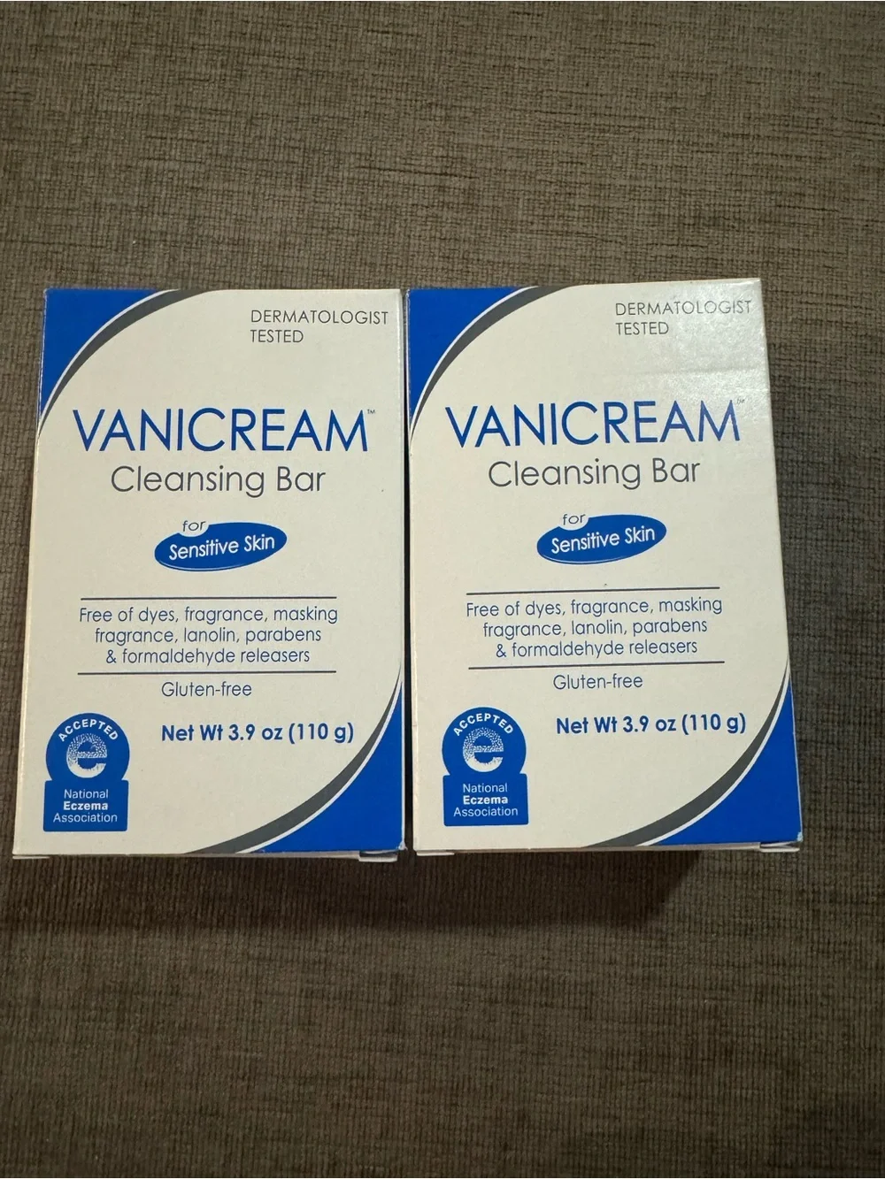 Vanicream Cleansing Bar for Sensitive Skin - Blue & White (2 Bars)